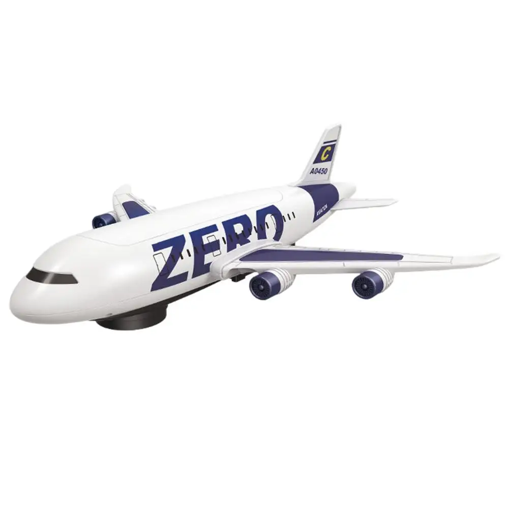 Electric Stimulated Airplane 360 Degree Rotation Impact Protective Toy Colorful Light Music Automatic Lift Passenger Aircraft | Игрушки и