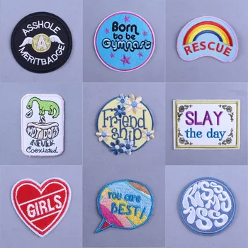 

Embroidery Cartoon Stripes Iron On Patches For Clothing Japan Style Stickers On Clothes Embroidered Apparel Sewing Accessories