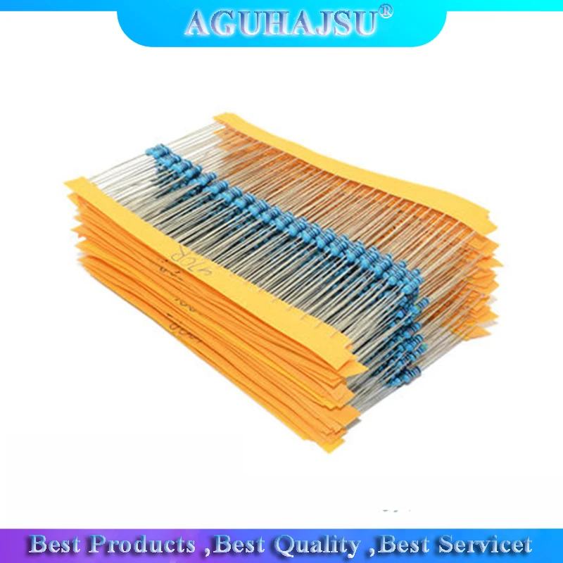 1/4W Resistance 1% 30 Kinds Each Value Metal Film Resistor Assortment Kit 300 600 PCS /Set 100R 1K 47K 10K 100K 4K7 metal film resistor,metal film resistors