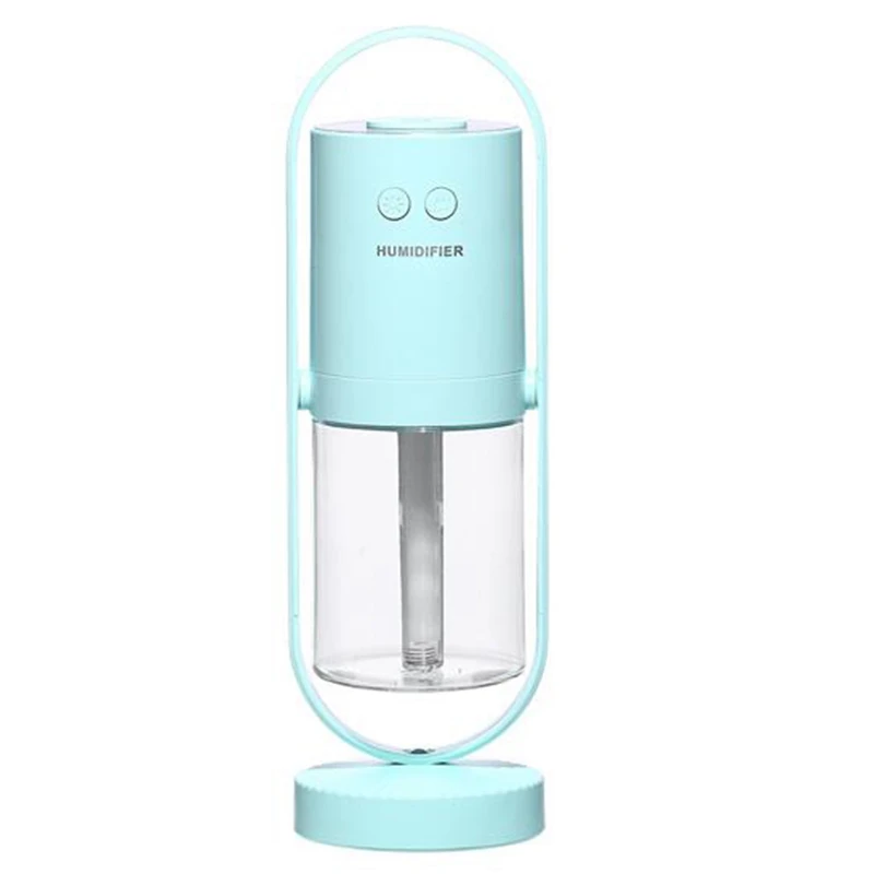 Ultrasonic ProjectionAir Humidifier 360 Free Degrees Rotation USB Aroma Diffuser Mini Car Humidifier with LED Lamp