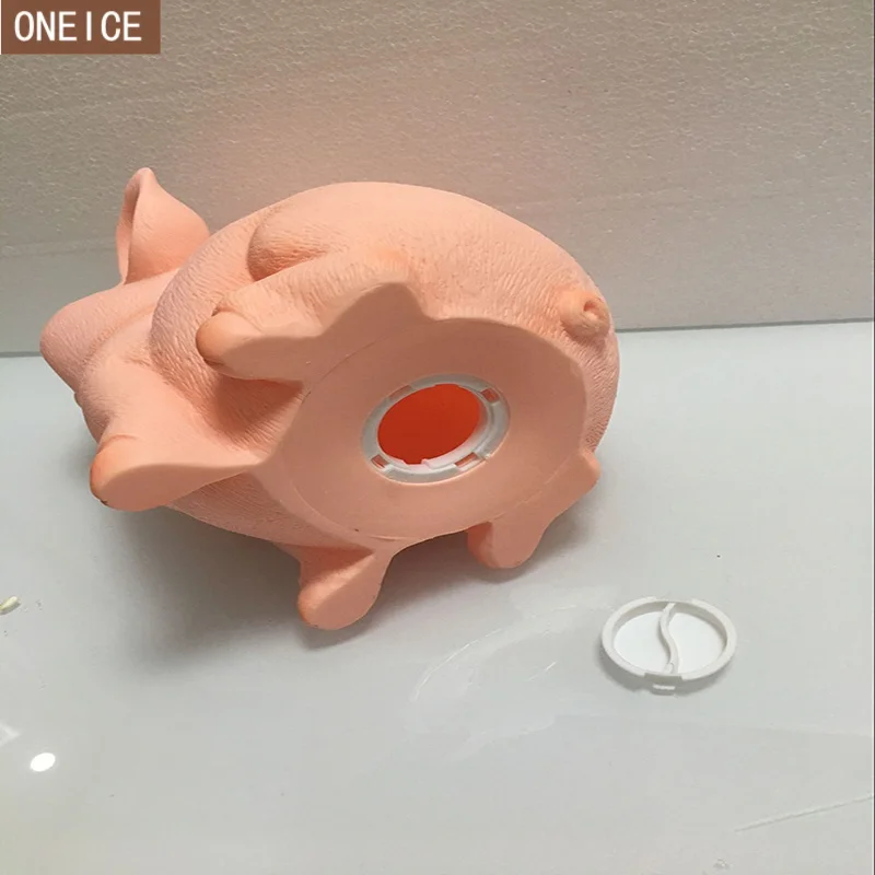 Копилка Толстая пластиковая для украшения дома Противоударная розовая Милая