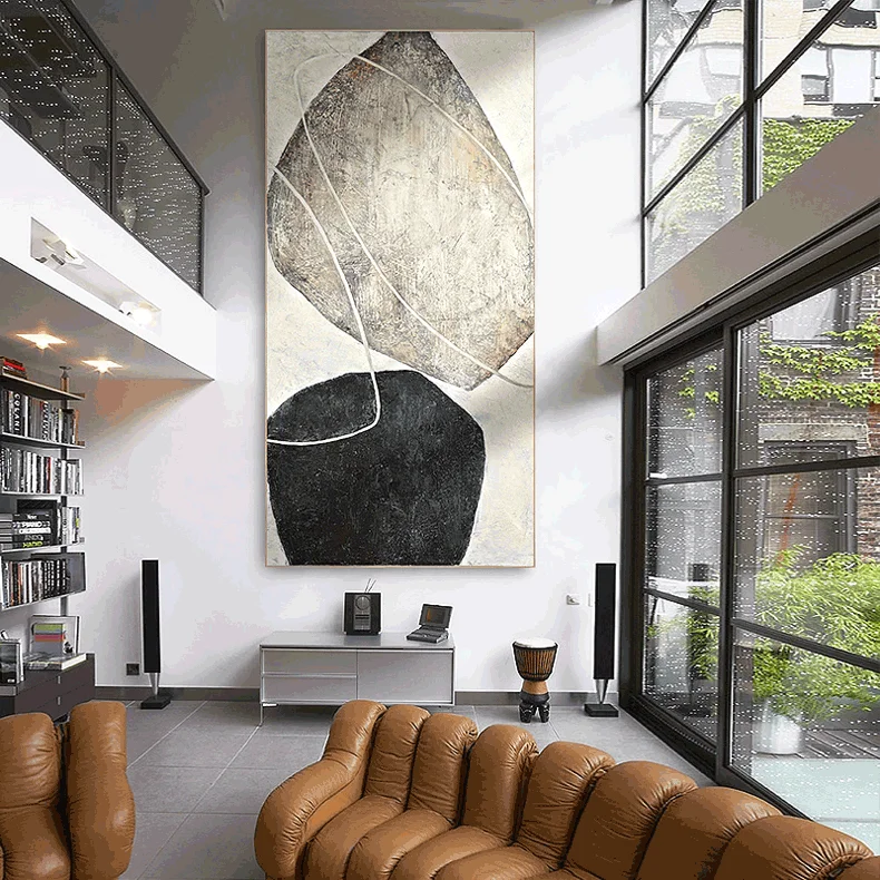 抽象的な建築現代ミニマリスト北欧絵画 かた 