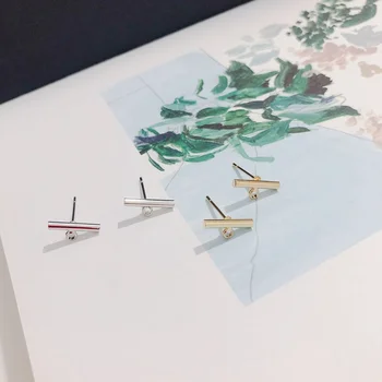 

DIY new fashion temperament alloy T-shaped earrings with dangle earrings accessories materials 10pcs