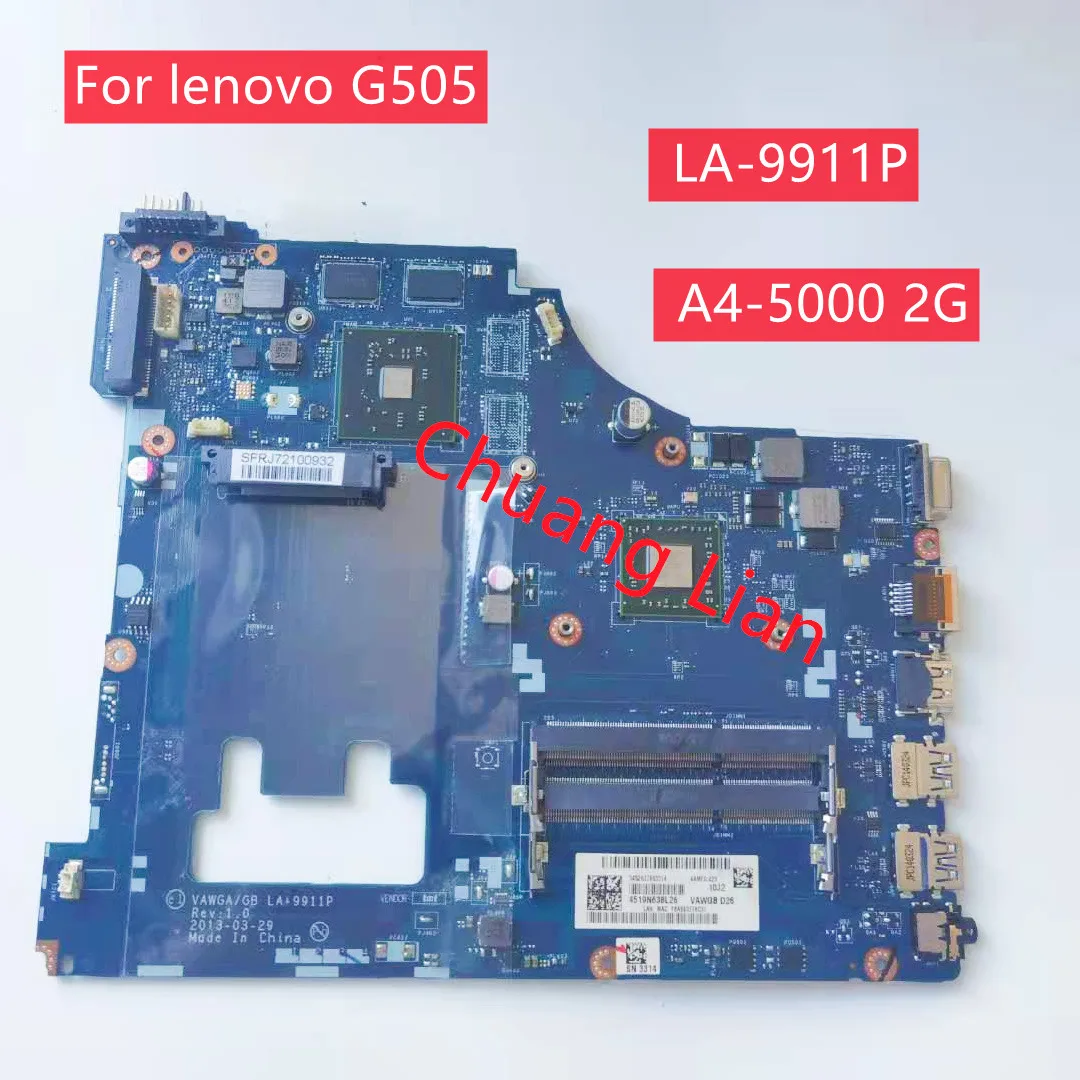 LA-9911P для ноутбука lenovo G505 материнская плата с VAWGB MB DIS A4-5000 2G FRU:90002997 DDR3 100% полностью
