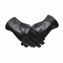 

GOURS Winter Genuine Leather Gloves for Men Fashion Brand Black Real Goatskin Finger Gloves Driving Warm Soft New Arrival M044