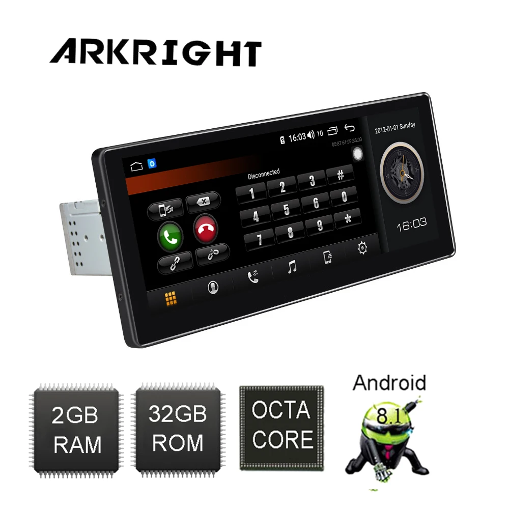 ARKRIGHT 10 25 'ƇDin 32 ГБ Android 8 1 головное устройство Восьмиядерный аудио для стерео