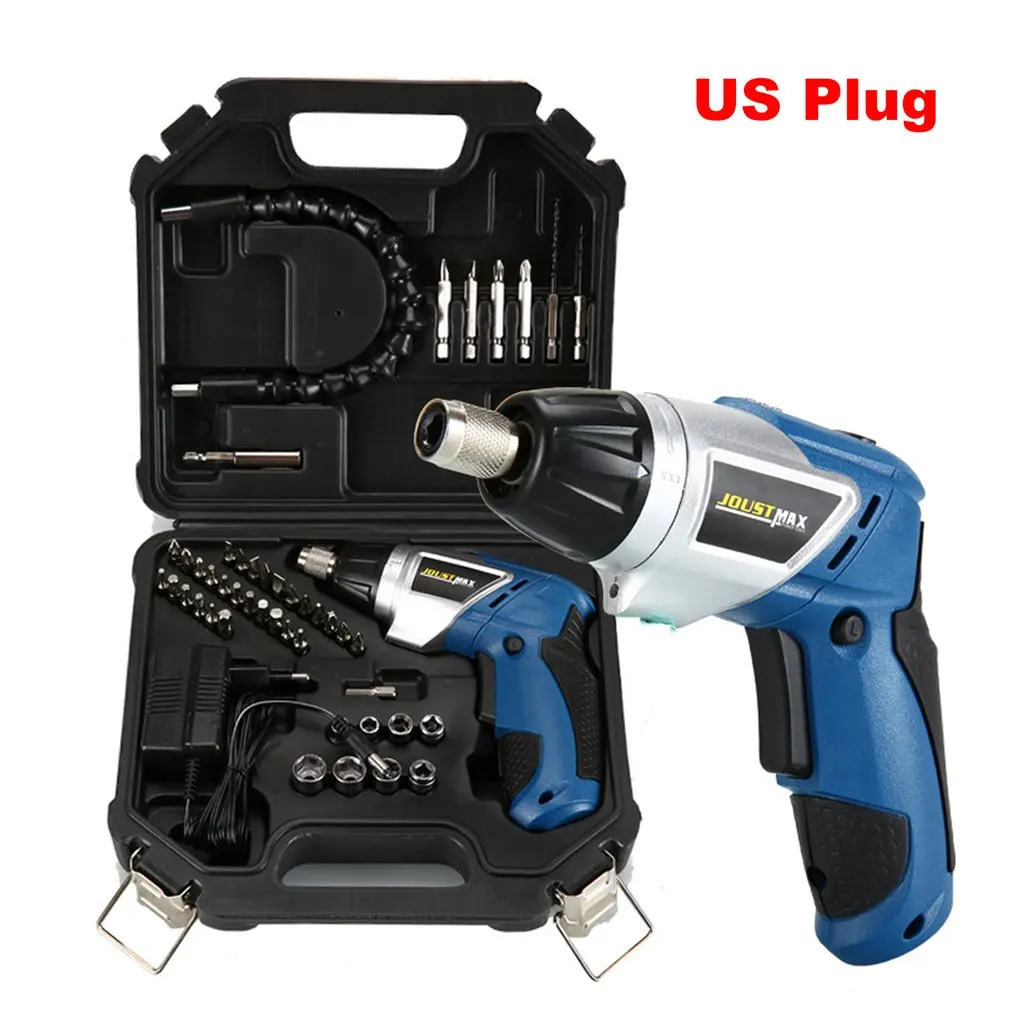 

46Pcs Wireless Handheld Electric Screwdriver Set Household Rechargeable Drill Gun Tools Multi-function Screwdrivers