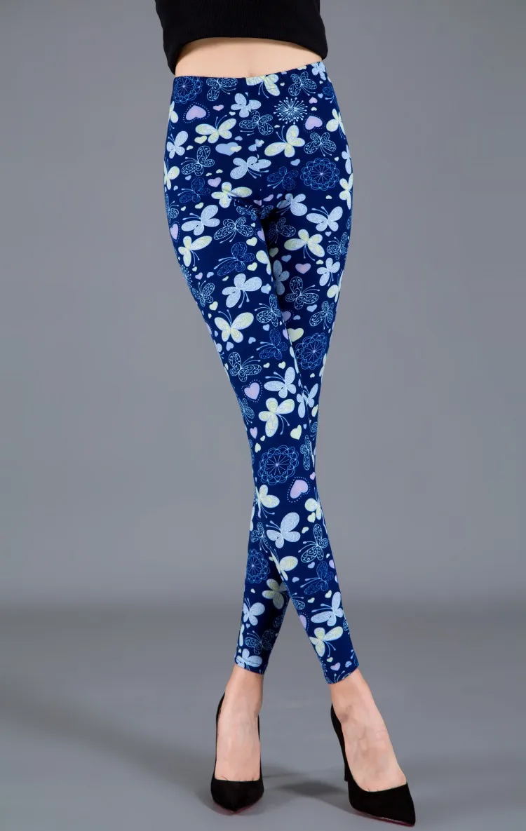 Women Floral Printed Exercise Colorful Peony flower Female Elastic Leggins High Waist Pants Push Up Trousers Fitness Leggings nvgtn leggings