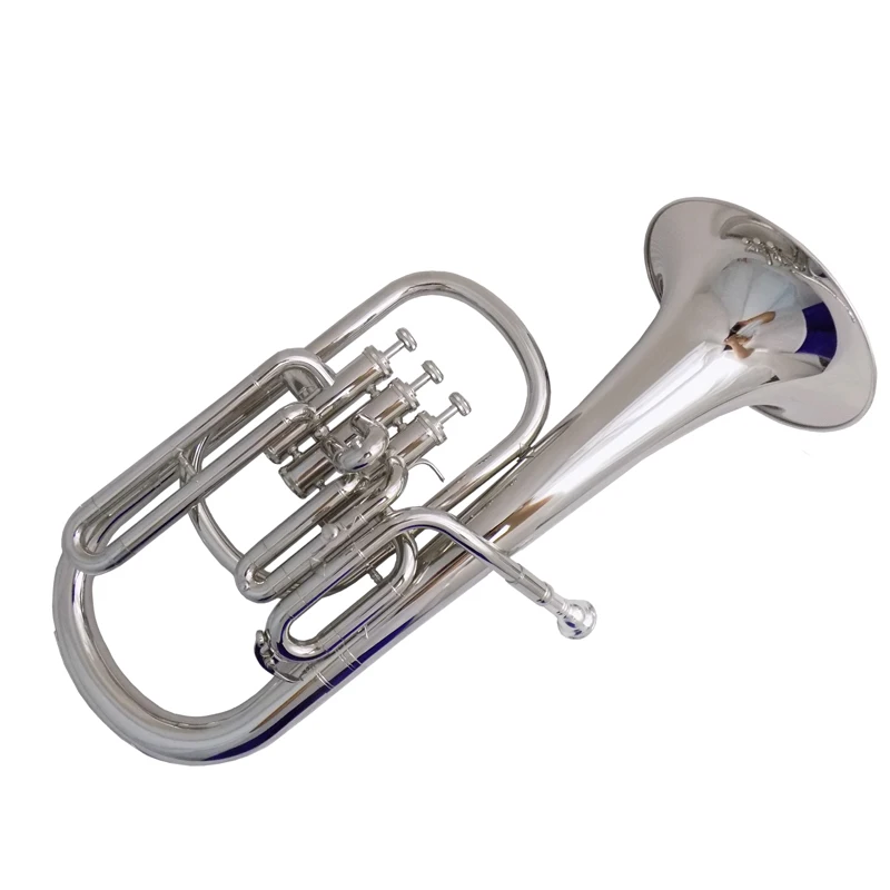 

Pistons Alto Horn with ABS Case Mouthpiece Eb alto horns Musical instruments Yellow brass Nickel plated