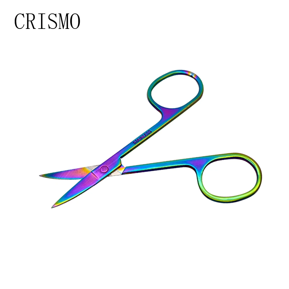 CRISMO 1 шт. модные портативные ножницы для стрижки бровей из нержавеющей стали