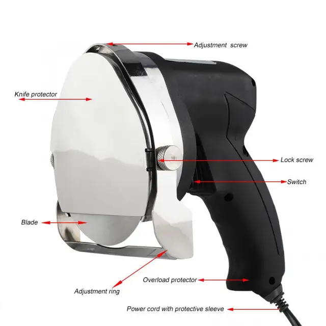 Elektromos Kebab Szeletelő Doner Kés Shawarma Cutter Kézi Sült Húsvágó Gép Gyro 220-240V 110V Két Penge - Image 4