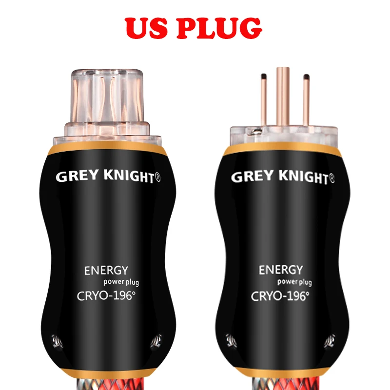 Серый KNIGHT OCC hifi аудио кабель Питания AU / EU US три усилителя мощности подключения