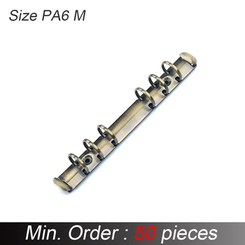 

50 pieces/ lot Brass Metal Spiral Rings Binder Clip With 2 Pairs of Screw For Notebook Personal A6 M Binder Clip File Folder
