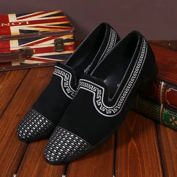 

Tenis Casual Masculino Loafers Men Genuine Leather British Style Pointed Fashion Men Shoes Loafers Full Grain Leather Slip-on