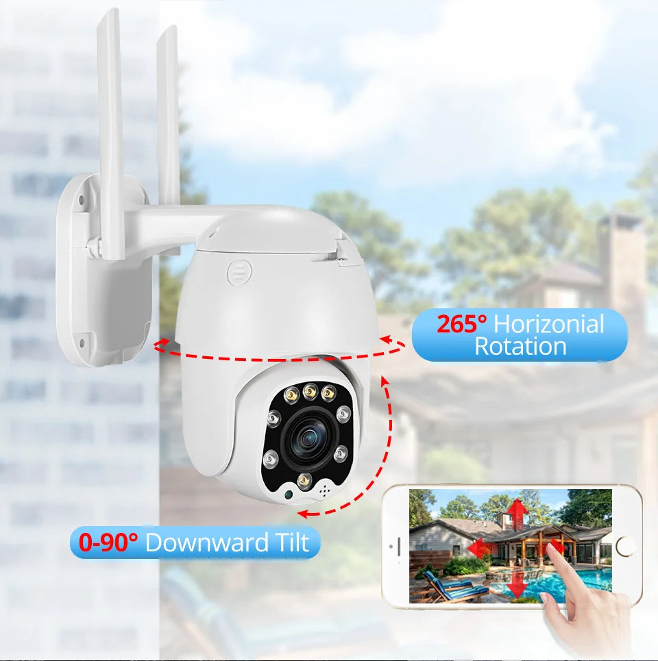 IP камера купольная 2 Мп 1080P Wi Fi PTZ|Камеры видеонаблюдения| |