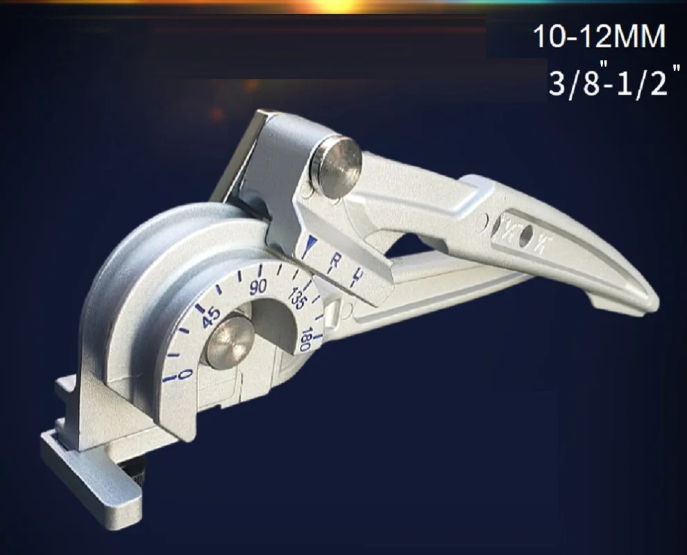 Dobladora manual de tubos de cobre de 10MM, 12MM, aluminio, tubo de hierro blando, herramienta para doblar manual, herrajes manuales para aire acondicionado