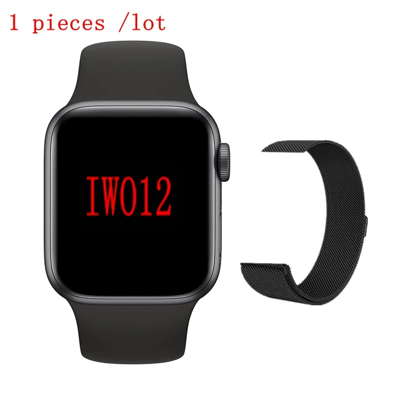IWO 12 Смарт-часы PK IWO 11 Женские умные часы серии 5 Bluetooth умные часы для мужчин 44 мм/40 мм Cas для Android IOS PK IWO 8 9 - Цвет: black add strap