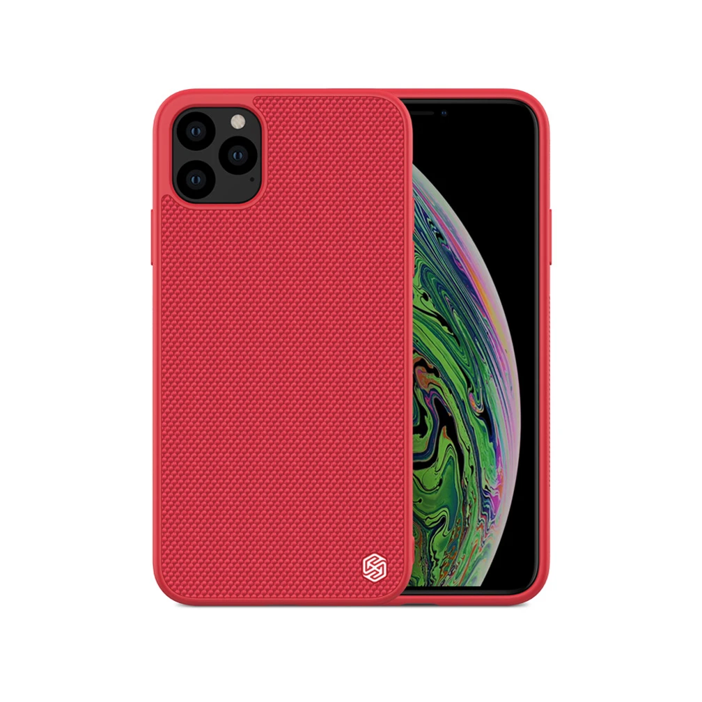 Red Чехол для iPhone 11 Pro Max NILLKIN текстурированный нейлоновый волоконный чехол задняя крышка для iPhone 11 Pro 6,5 дюймовый чехол для телефона прочный нескользящий - Цвет: Red