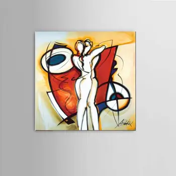 

Hand Painted Abstract Oil Painting Abstract Couple Kiss EmbraceNordic style Simple Wall Art On Canvas Painting For Live Room
