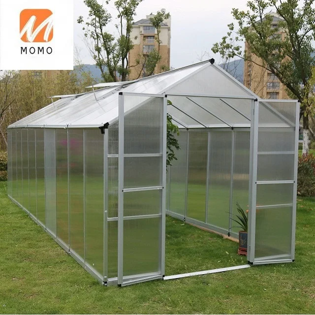 metal frame backyard agricultural aluminium flower greenhouse