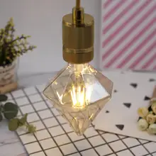 Retro Lamp G125 LED Bulb E27 Diamond Bulb 220v Holiday Lights 4W Filament Lamp Lampada For Home Decor Warm White(China)