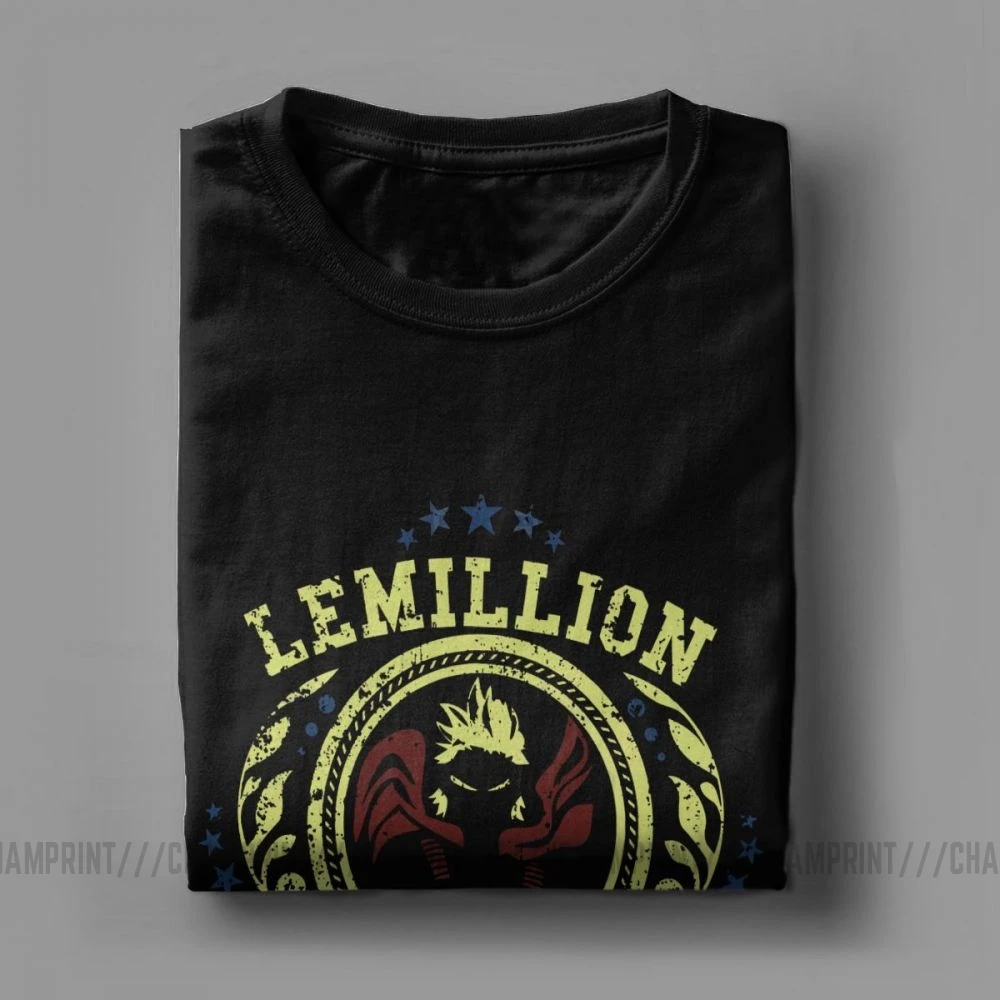 Lemillion Academy My Hero Academy футболки для мужчин размера плюс одежда японская анимация футболки очищенный хлопок Футболка