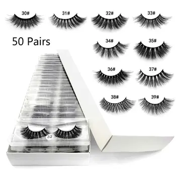 

10/20/30/40/50 Pairs False Eyelash Natural Long Fake Mink Eye Lash Thick Makeup NEW