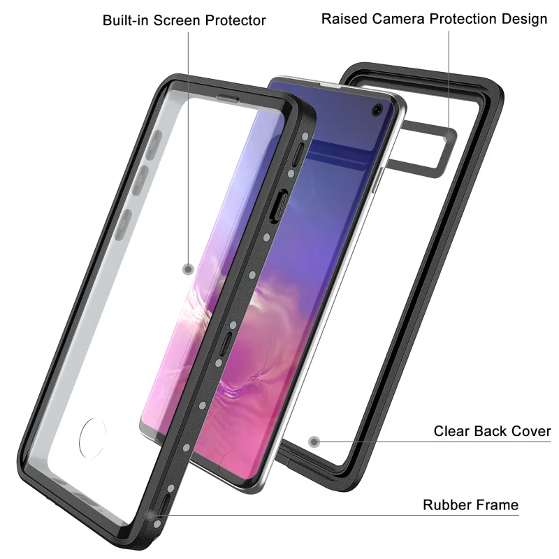 Yokata Водонепроницаемый чехол для samsung Galaxy S9 S10 плюс чехол противоударный чехол Обложка с Экран протектор подводный открытый Капа
