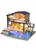 DIY Doll House Wooden doll Houses Miniature Furniture Dollhouse Kit Casa Music Toys for Children Birthday Gifts 066 ► Photo 1/6