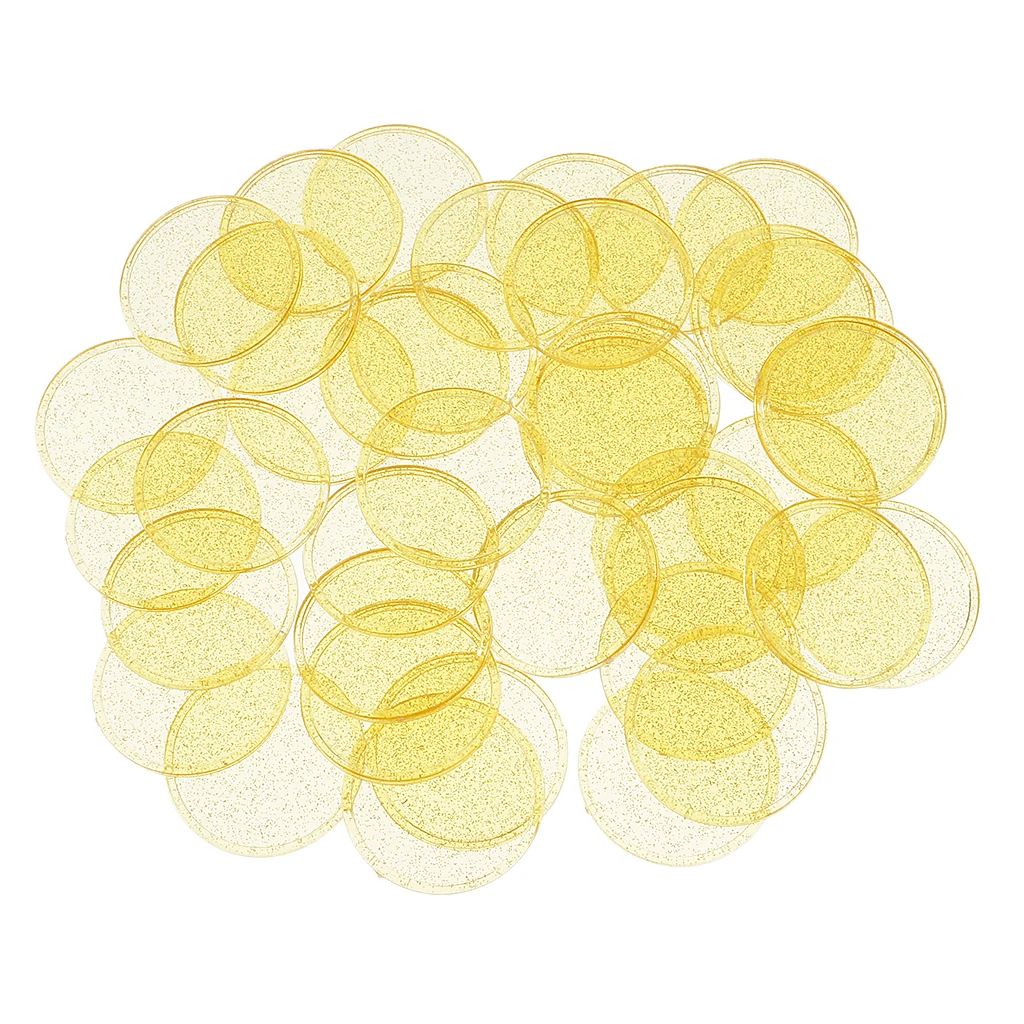 40 Pieces Plastic Count Bingo Chips Markers for Bingo Game Cards