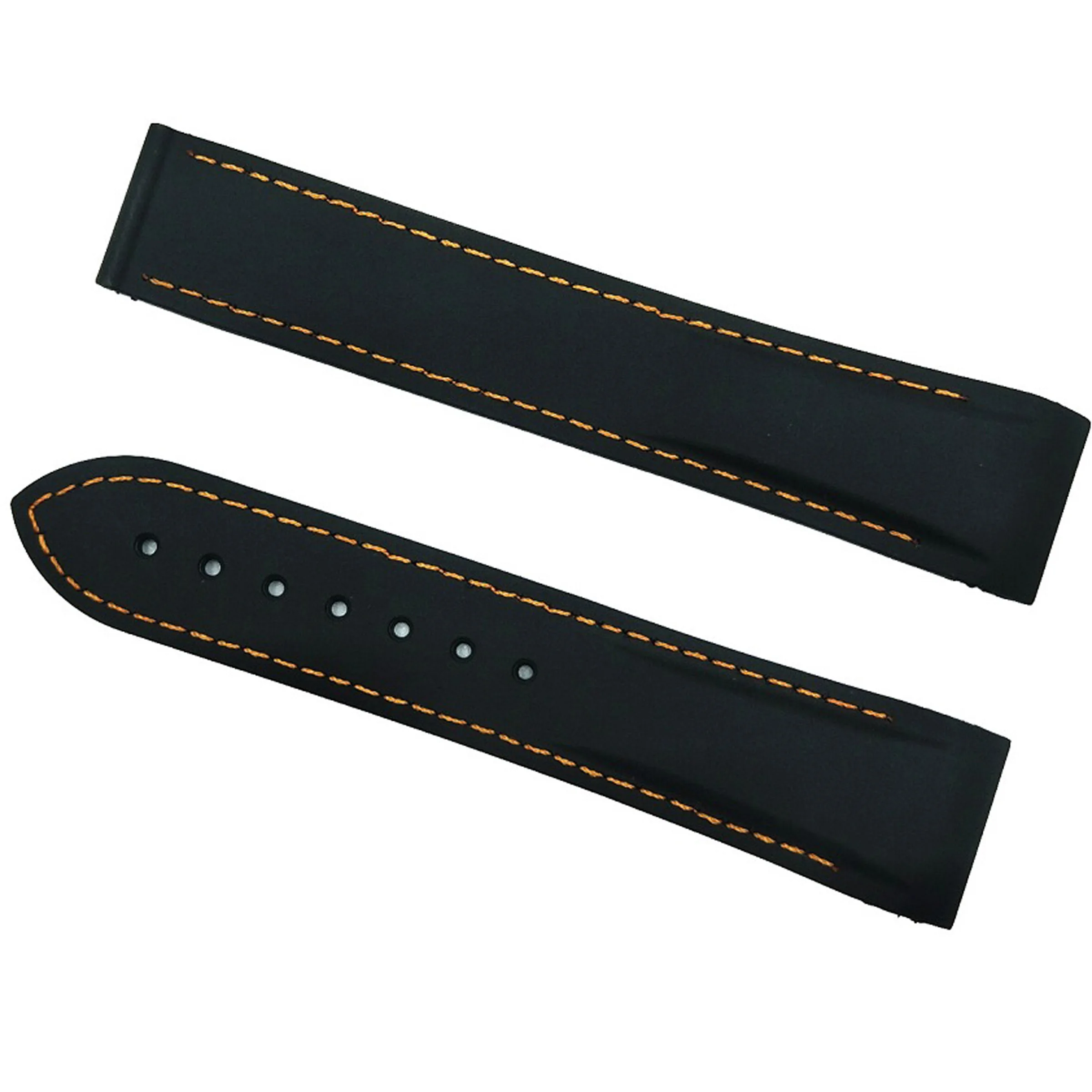 Silicone Watch Bands For Omega Seamaster Ocean Watch Band Strap High Quality Watch Bracelet Rubber Sports for Longines 20mm 22mm - Цвет ремешка: Black 4