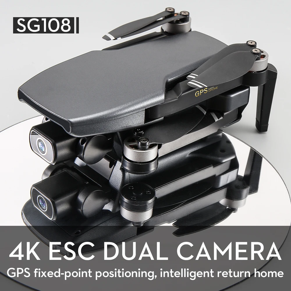 US $154.99 2020 New Drone Sg108 4k Hd 5g Wifi Gps Drone Brushless Motor Fpv Drone Flight Time For 25 Min Rc Distance 1km Rc Quadcopter