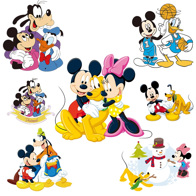 Disney Snowmanバスケットボールミッキーミニードナルドダクトゥー漫画動物熱伝達プリントdiyアップリケ パッチ Aliexpress