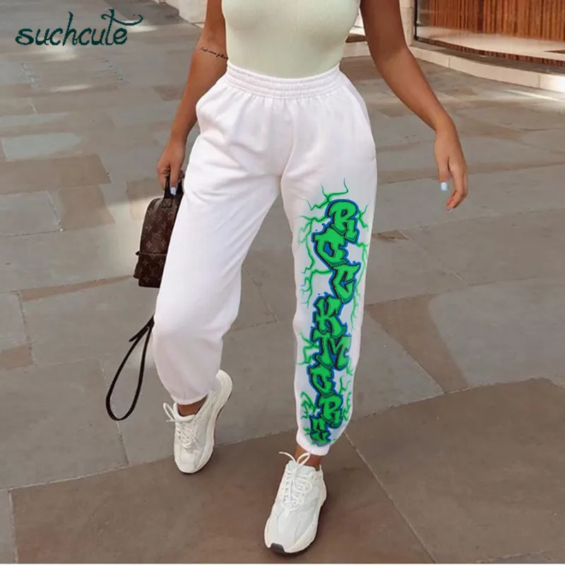 SUCHCUTE women's joggers cotton harem pants with print Elastic waist Autumn Winter 2019 Women's Trousers Gothic Harajuku Pants SUCHCUTE women's joggers cotton harem pants with print Elastic waist Autumn Winter 2019 Women's Trousers Gothic Harajuku Pants