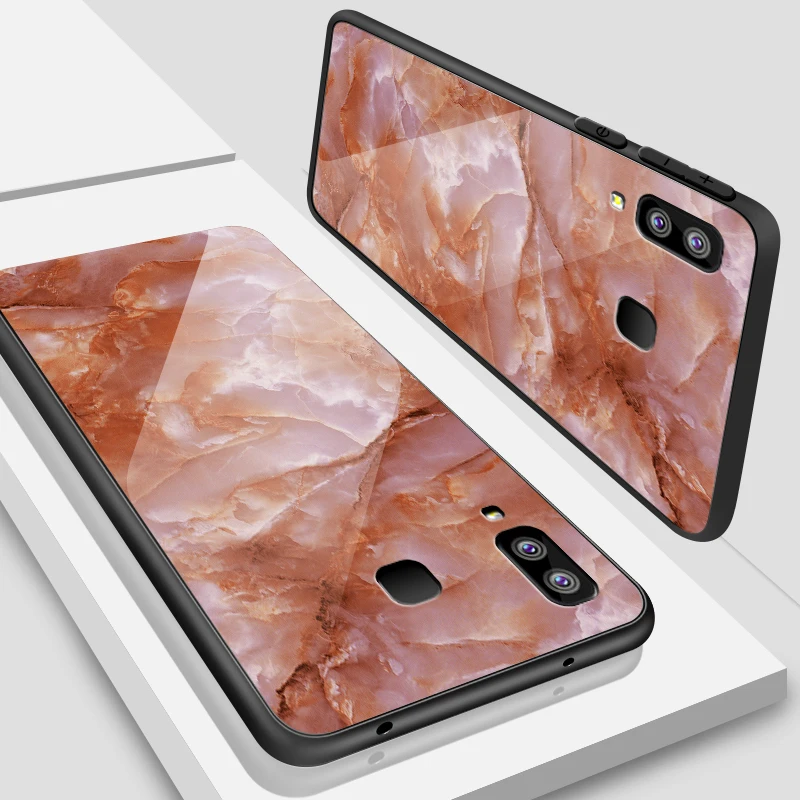 W312 Для samsung Galaxy A10 A20 A30 A40 A50 A6S A70 A8S A80 A90 закаленное Стекло чехол J4Plus M10 M20 M30 Note9 печать пигмент чехлы - Цвет: W312