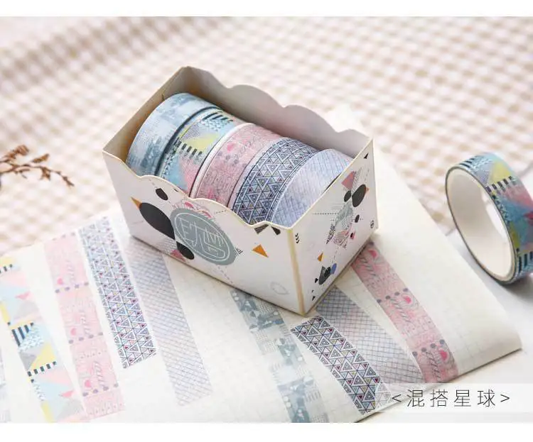 10 компл./лот DIY японский Бумага Комбинируйте планеты декоративная клейкая лента мультфильм лента Washi/клейкую ленту наклейки