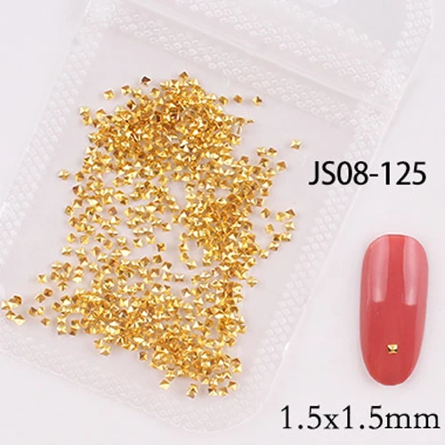 1bag approx 500pcs nail art metal rivets Nail Studs Slider Manicure metal patch for nail accessories decoration jsce-25dtrd JS08-125