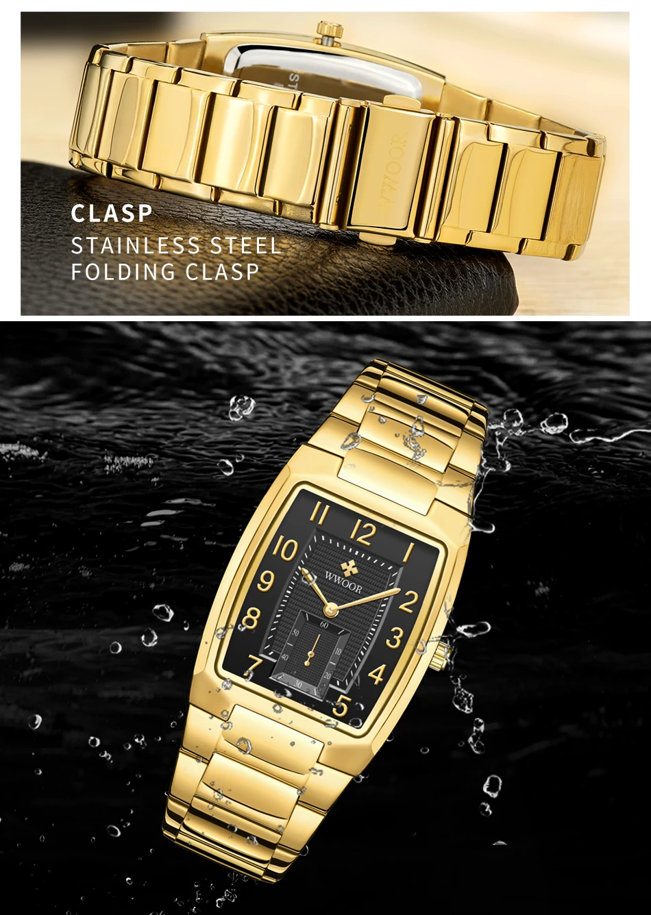 WWOOR Top Brand Luxury Fashion Stop Watches Mens 30ATM Waterproof Square Clock Casual Watch Mens Quartz Wrist Watch Reloj Hombre WWOOR Top Brand Luxury Fashion Stop Watches Mens 30ATM Waterproof Square Clock Casual Watch Mens Quartz Wrist Watch Reloj Hombre