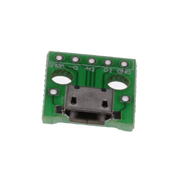 

5X New Micro Female USB To DIP Adapter Converter 2.54mm PCB Board Power
