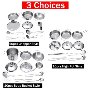 

Children Mini Kitchen Toy Kids Baby Cookware Pot Pan Kitchen Utensils puzzle Training Simulation Pots Pans Dishes Kitchen Toys