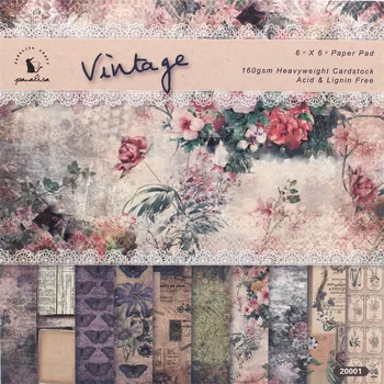 

KSCRAFT 12 Sheets Vintage Scrapbooking Pads Paper Origami Art Background Paper Card Making DIY Scrapbook Paper Craft