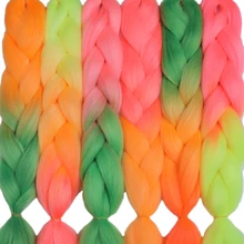 MERISIHAIR 24-дюймовые вязальные крючки с набор кос косы 100 г/шт. длинные, радужной расцветки, на крючках, косички, синтетика, наращивание волос плетением