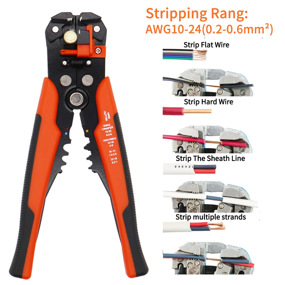 HSC8 6-4/6-6 Crimping Pliers Kit Stripping Multifunctional Pliers Terminator/box Tube Terminal Electrician Tools Set