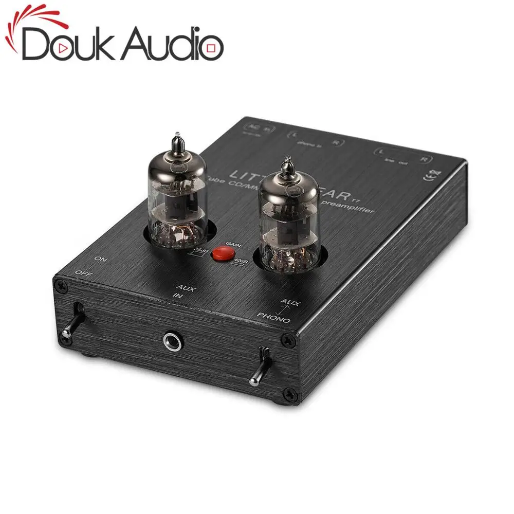 Douk аудио маленький медведь T7 HiFi 6J1 вакуумный Ламповый фонокорректор AUX& MM RIAA проигрыватель фонограф стерео ламповый предусилитель