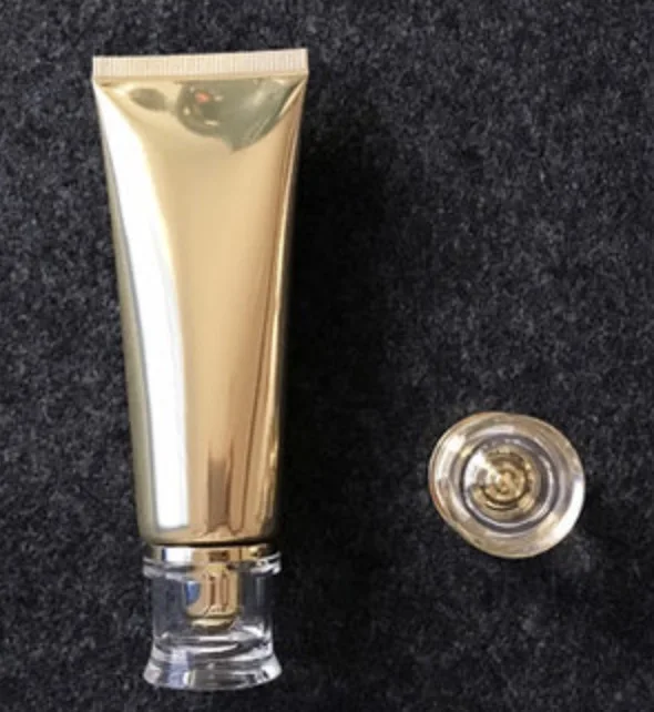 80 мл Золотая алюминиевая пластиковая бутылка пустой 80 г косметический для лица очищающий крем уход за кожей пластиковый Косметический Контейнер - Color: 3