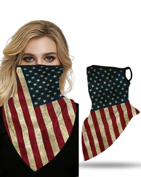 

Flag Print Face Cover Windproof Motorcycling Dust Outdoors Bandanas Face Cover