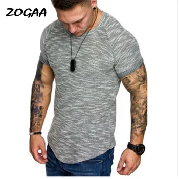 

ZOGAA 2020 Large size M-3XLL t-shirt Round neck Men's T Shirt Men Fashion Tshirts Fitness Casual For Male