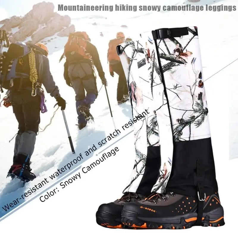 Najtaniej Outdoor Hiking Walking śnieg kamuflaż narciarstwo Legging getry wspinaczka polowanie wodoodporna noga osłona ochronna oddychająca