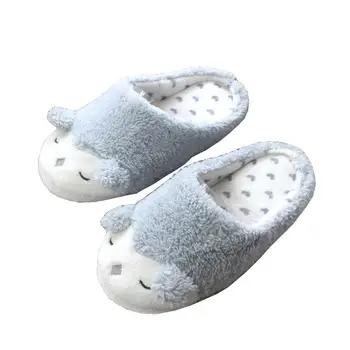 

New Arrival Cute Owl Cartoon Home Soft Bottom Indoor Women Slippers Shoes Autumn And Winter Non-Slip Female Cotton Slippers