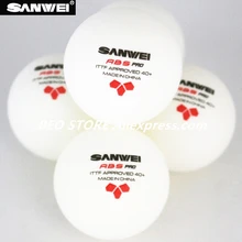 Мяч для настольного тенниса SANWEI, 3 звезды, АБС 40 +, профессиональный, Прошитый, из нового пластика, одобренный ITTF, мяч для пинг-понга, мяч для настольного тенниса Мяч для настольного тенниса SANWEI, 3 звезды, АБС 40 +, профессиональный, Прошитый, из нового пластика, одобренный ITTF, мяч для пинг-понга, мяч для настольного тенниса